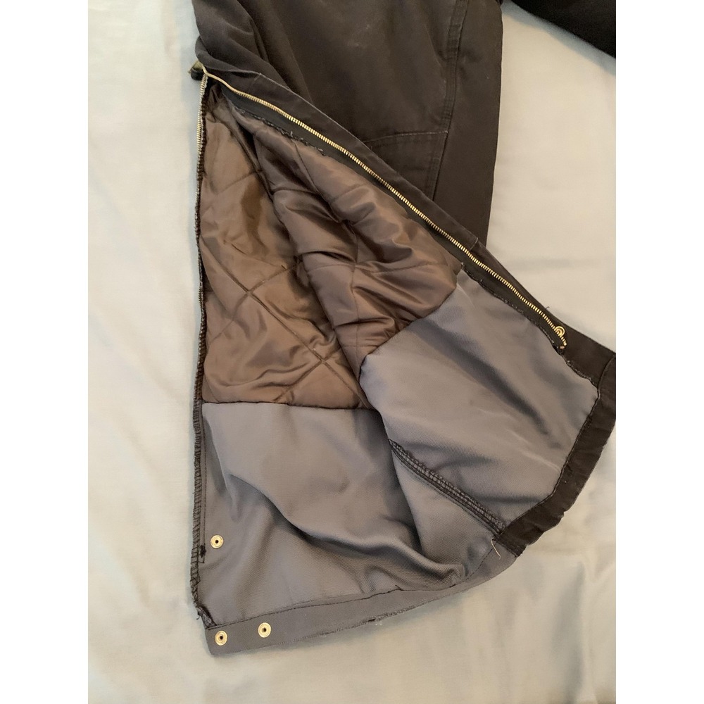 Walls Zero-Zone Bib Overalls Mens 2XL 46-48 Black Insulated Quilt Lined Workwear - Picture 9 of 12